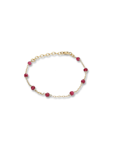 Pulsera Oro Amarillo Y Jade
