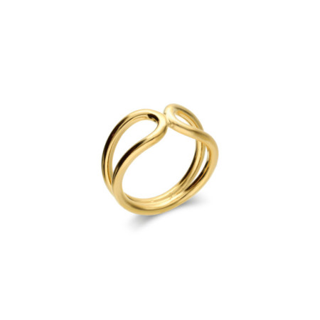 Anillo Plata Chapada Doble Aro. Género: Mujer. Material: Plata chapada. Piedras: Sin gemas
