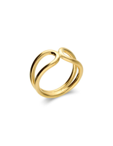 Anillo Plata Chapada Doble Aro