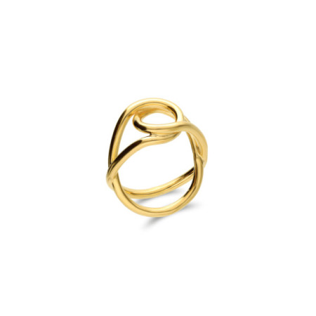 Anillo Plata Chapada Cruzado. Género: Mujer. Material: Plata chapada. Piedras: Sin gemas