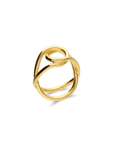 Anillo Plata Chapada Cruzado