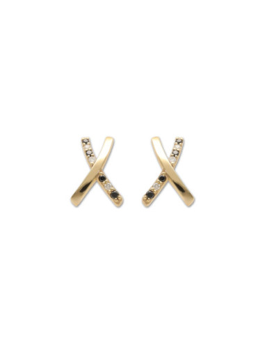 Pendientes Oro Amarillo Y Diamantes