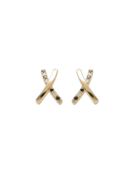 Pendientes Oro Amarillo Y Diamantes