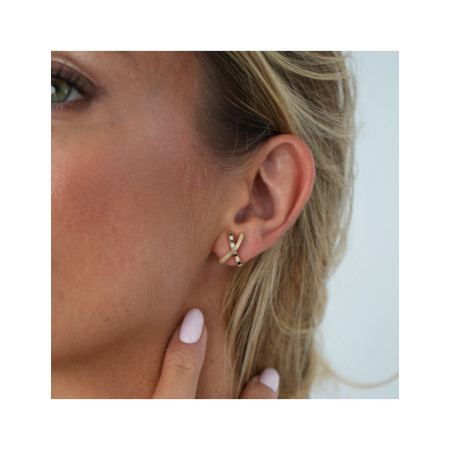 Pendientes Oro Amarillo Y Diamantes. Género: Mujer. Material: Oro amarillo. Piedras: Diamantes