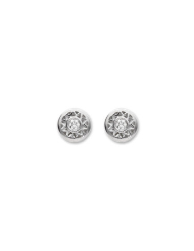 Pendientes Oro Blanco Y Diamante