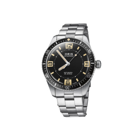 Reloj Oris Divers 60th Anniversary Edition 01 733 7772 4034-Set. Género: Hombre. Material: Acero. Tamaño: De 39mm a 42mm. Correa: Acero. Color esfera: Negro. Estilo: Deportivo. Movimiento: Automático. Características técnicas: Hora y segundero,Reserva de marcha