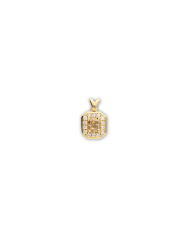 Colgante Oro Amarillo Y Diamantes