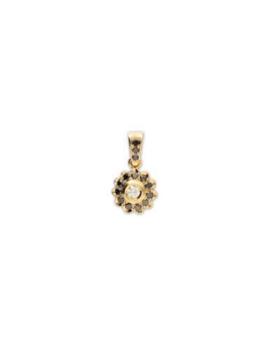 Colgante Oro Amarillo Y Diamantes