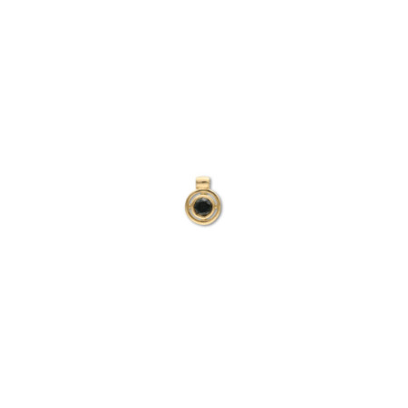 Colgante Oro Amarillo Y Diamante Negro. Género: Mujer. Material: Oro amarillo. Piedras: Diamantes