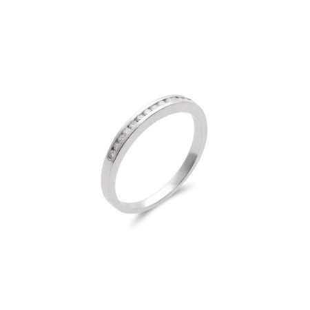 Anillo Oro Blanco Y Diamantes. Género: Mujer. Material: Oro blanco. Piedras: Diamantes