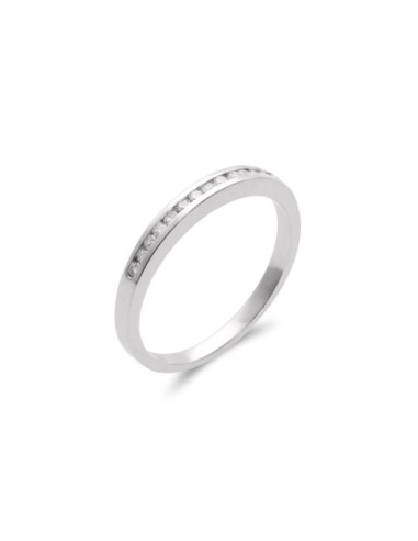 Anillo Oro Blanco Y Diamantes