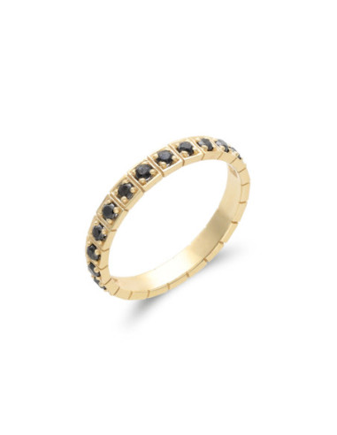 Anillo Oro Amarillo Y Diamantes