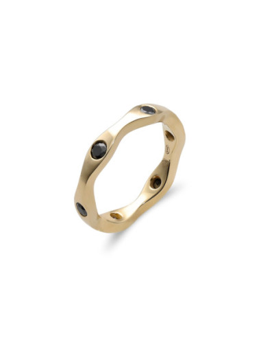 Anillo Oro Amarillo Y Diamantes