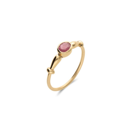 Anillo Oro Amarillo Y Rubí. Género: Mujer. Material: Oro amarillo. Piedras: Rubies