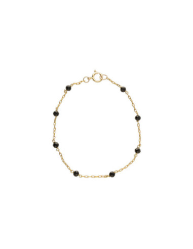 Pulsera Oro Amarillo Y Espinelas