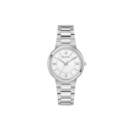 Reloj Bulova Classic Misc Lady 96L334. Género: Mujer. Material: Acero. Tamaño: De 32mm a 38mm. Correa: Acero. Color esfera: Blanco. Estilo: Clásico,Cocktail. Movimiento: Cuarzo. Características técnicas: Hora y segundero