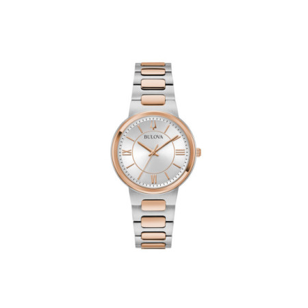 Reloj Bulova Classic Misc Lady 98L327. Género: Mujer. Material: Acero/Oro. Tamaño: De 32mm a 38mm. Correa: Acero. Color esfera: Plata. Estilo: Clásico,Cocktail. Movimiento: Cuarzo. Características técnicas: Hora y segundero