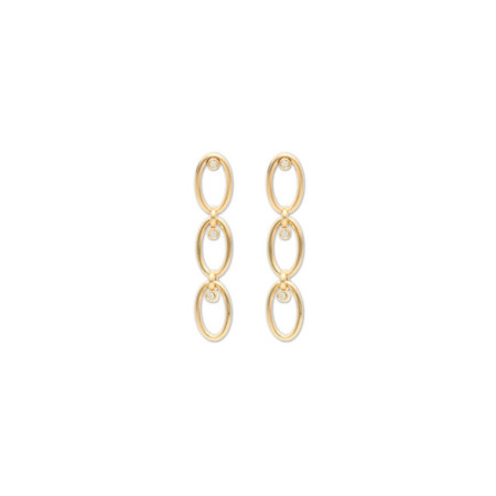 Pendientes Oro Amarillo Y Diamantes. Género: Mujer. Material: Oro amarillo. Piedras: Diamantes
