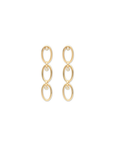 Pendientes Oro Amarillo Y Diamantes