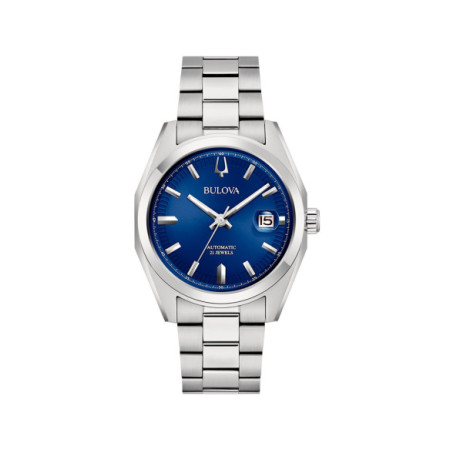 Reloj Bulova Surveyor Mecha Classic 96B436. Género: Hombre. Material: Acero. Tamaño: De 39mm a 42mm. Correa: Acero. Color esfera: Azul. Estilo: Casual,Cocktail. Movimiento: Automático. Características técnicas: Hora y segundero,Calendario,Reserva de marcha