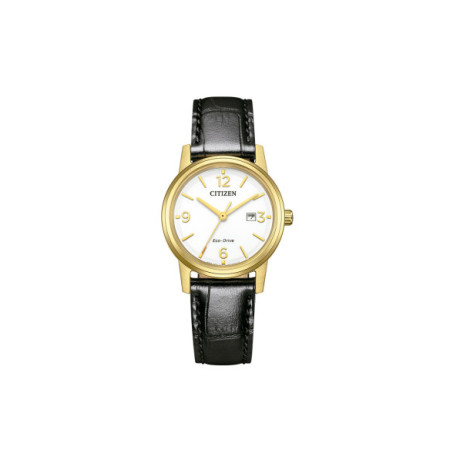 Reloj Citizen Eco Drive Pair EW2722-01A. Género: Mujer. Material: Acero. Tamaño: Menos de 32mm. Correa: Piel. Color esfera: Blanco. Estilo: Clásico. Movimiento: Eco Drive. Características técnicas: Hora y segundero,Calendario,Reserva de marcha