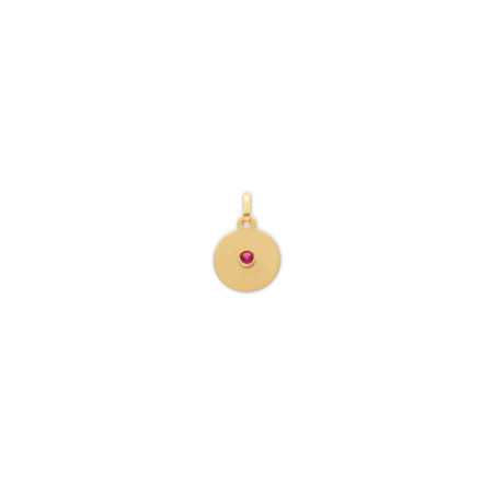 Colgante Oro Amarillo Y Rubí. Género: Mujer. Material: Oro amarillo. Piedras: Rubies