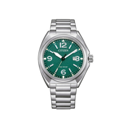 Reloj Citizen Military AW1571-76X. Género: Hombre. Material: Acero. Tamaño: De 39mm a 42mm. Correa: Acero. Color esfera: Verde. Estilo: Casual. Movimiento: Eco Drive. Características técnicas: Hora y segundero,Calendario,Reserva de marcha