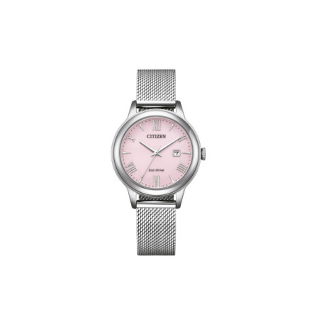 Reloj Citizen Lady Dress EW2621-75X. Género: Mujer. Material: Acero. Tamaño: Menos de 32mm. Correa: Acero. Color esfera: Rosa. Estilo: Clásico,Cocktail. Movimiento: Eco Drive. Características técnicas: Hora y segundero,Calendario,Reserva de marcha