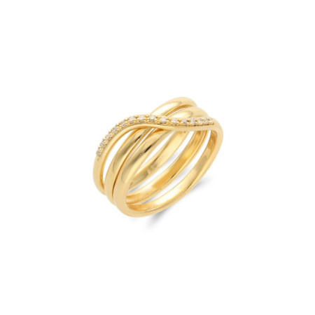Anillo Oro Amarillo Y Diamantes. Género: Mujer. Material: Oro amarillo. Piedras: Diamantes
