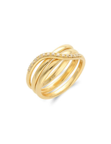 Anillo Oro Amarillo Y Diamantes