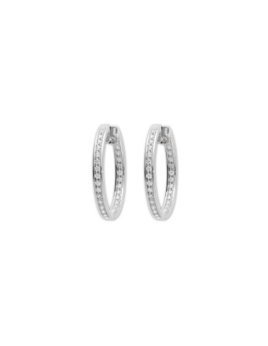 Argollas Oro Blanco Y Diamantes