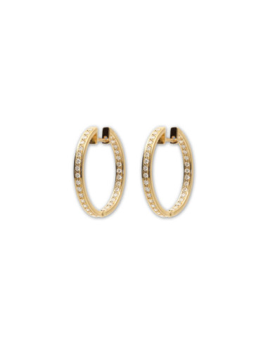 Argollas Oro Amarillo Y Diamantes