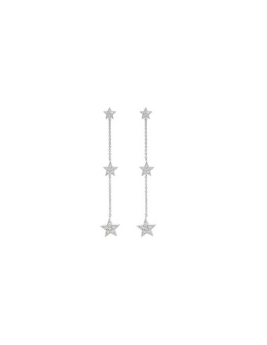 Pendientes Oro Blanco Y Diamantes