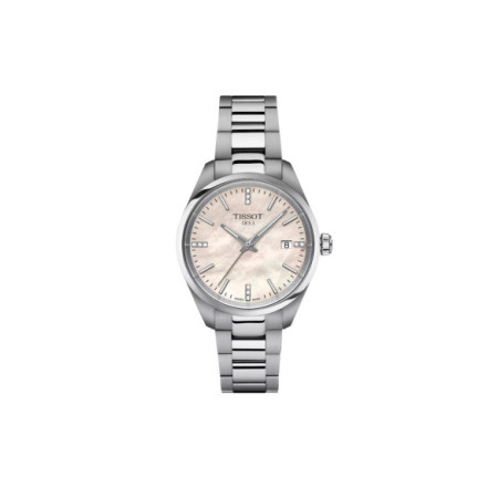 Reloj Tissot PR 100 34mm T150.210.11.116.00. Género: Mujer. Material: Acero. Tamaño: De 32mm a 38mm. Correa: Acero. Color esfera: Nácar. Estilo: Clásico,Cocktail. Movimiento: Cuarzo. Características técnicas: Hora y segundero,Calendario