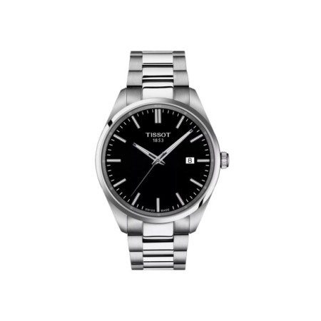 Reloj Tissot PR 100 T150.410.11.051.00. Género: Hombre. Material: Acero. Tamaño: De 39mm a 42mm. Correa: Acero. Color esfera: Negro. Estilo: Clásico. Movimiento: Cuarzo. Características técnicas: Hora y segundero,Calendario