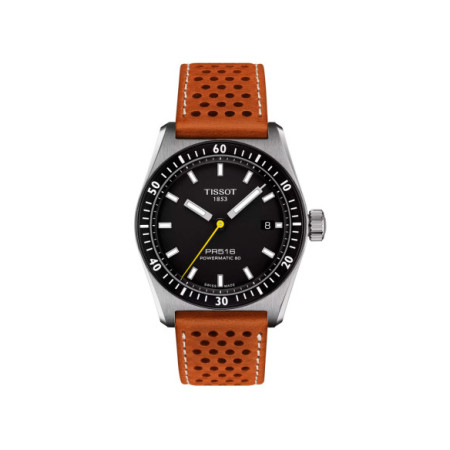 Reloj Tissot PR516 Powermatic 80 T149.407.16.051.00. Género: Mujer,Hombre. Material: Acero. Tamaño: De 32mm a 38mm. Correa: Piel. Color esfera: Negro. Estilo: Deportivo. Movimiento: Automático. Características técnicas: Hora y segundero,Calendario,Reserva de marcha