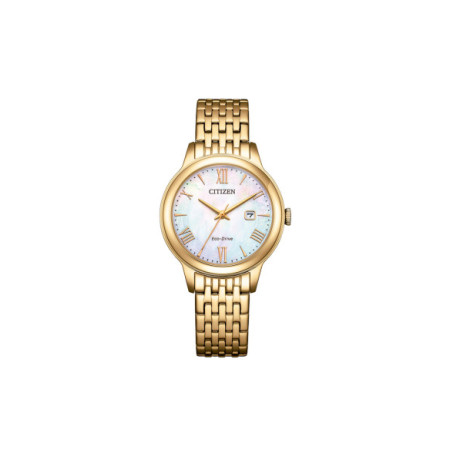 Reloj Citizen Lady Dress EW2623-53D. Género: Mujer. Material: Acero. Tamaño: Menos de 32mm. Correa: Acero. Color esfera: Blanco. Estilo: Cocktail,Clásico. Movimiento: Eco Drive. Características técnicas: Hora y segundero,Calendario,Reserva de marcha