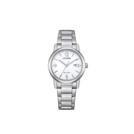 Reloj Citizen Eco Drive Pair EW2720-57A. Género: Mujer. Material: Acero. Tamaño: Menos de 32mm. Correa: Acero. Color esfera: Blanco. Estilo: Clásico. Movimiento: Eco Drive. Características técnicas: Hora y segundero,Calendario,Reserva de marcha