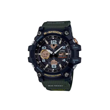 Reloj Casio G-Shock Mudmaster GWG-100-1A3ER. Género: Hombre. Material: Acero,Resina. Tamaño: Más de 46mm. Correa: Resina. Color esfera: Negro. Estilo: Deportivo,Tecnológico. Movimiento: Solar. Características técnicas: Hora y segundero,Calendario,Digital