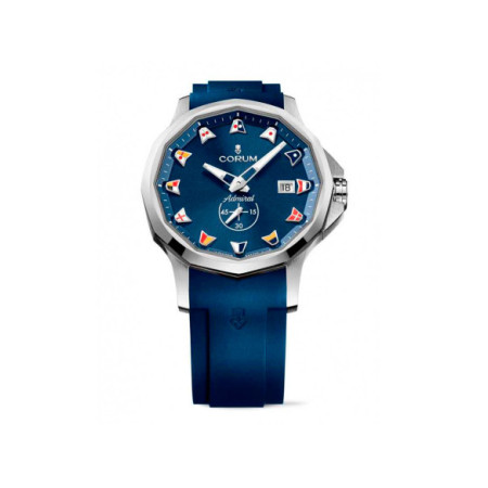 Reloj Corum Admiral 42 Automatic 395.110.20.F373.AB52. Género: Hombre. Material: Acero. Tamaño: De 39mm a 42mm. Correa: Caucho. Color esfera: Azul. Estilo: Casual. Movimiento: Automático. Características técnicas: Hora y segundero,Reserva de marcha