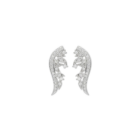 Pendientes Oro Blanco Y Diamantes. Género: Mujer. Material: Oro blanco. Piedras: Diamantes