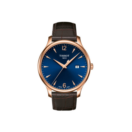 Reloj Tissot Tradition Tradition T063.610.36.047.00. Género: Hombre. Material: Acero. Tamaño: De 39mm a 42mm. Correa: Combinados. Color esfera: Azul. Estilo: Casual. Movimiento: Cuarzo. Características técnicas: Hora y segundero