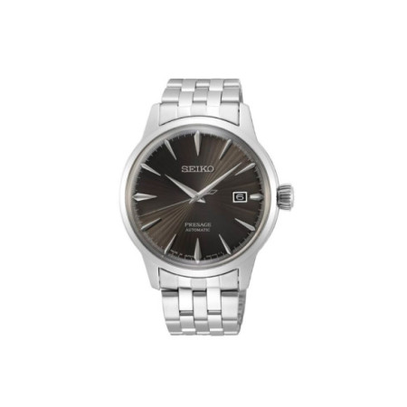Reloj Seiko Presage Cocktail Time SRPE17J1. Género: Hombre. Material: Acero. Tamaño: De 39mm a 42mm. Correa: Acero. Color esfera: Gris. Estilo: Cocktail. Movimiento: Automático. Características técnicas: Hora y segundero,Calendario,Reserva de marcha