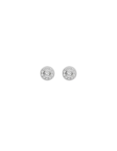 Pendientes Oro Blanco Y Diamantes