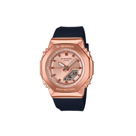 Reloj Casio G-Shock GM-S2110PG-1A4ER. Género: Mujer. Material: Acero,Resina. Tamaño: De 39mm a 42mm. Correa: Resina. Color esfera: Rosa. Estilo: Casual. Movimiento: Cuarzo. Características técnicas: Hora y segundero,Calendario,Digital