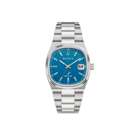Reloj Bulova Precisionist Super Seville 96B440. Género: Hombre. Material: Acero. Tamaño: De 32mm a 38mm. Correa: Acero. Color esfera: Azul. Estilo: Casual. Movimiento: Cuarzo. Características técnicas: Hora y segundero,Calendario