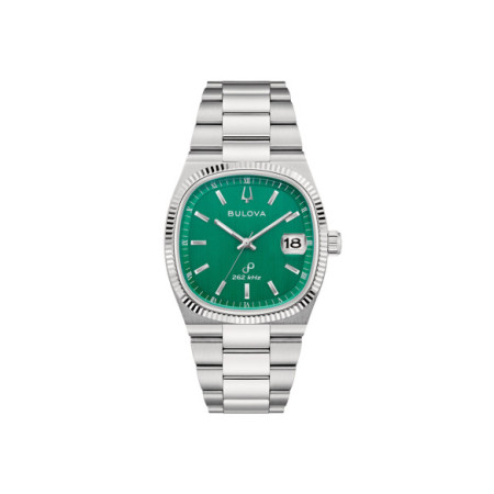 Reloj Bulova Precisionist Super Seville 96B439. Género: Hombre. Material: Acero. Tamaño: De 32mm a 38mm. Correa: Acero. Color esfera: Verde. Estilo: Casual. Movimiento: Cuarzo. Características técnicas: Hora y segundero,Calendario