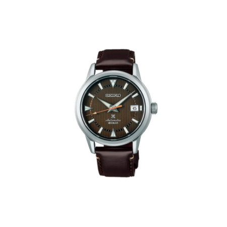 Reloj Seiko Prospex Alpinist 1959 Forest Brown SPB251J1. Género: Hombre. Material: Acero. Tamaño: De 32mm a 38mm. Correa: Piel. Color esfera: Marrón. Estilo: Clásico. Movimiento: Automático. Características técnicas: Hora y segundero,Calendario,Reserva de marcha