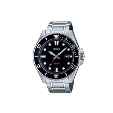 Reloj Casio MDV-107D-1A1VEF. Género: Hombre. Material: Acero. Tamaño: De 43mm a 46mm. Correa: Acero. Color esfera: Negro. Estilo: Clásico,Deportivo. Movimiento: Cuarzo. Características técnicas: Hora y segundero,Calendario