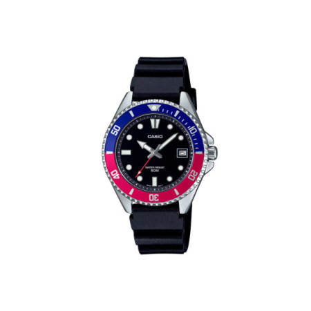 Reloj Casio MDV-10-1A2VEF. Género: Mujer,Hombre. Material: Acero. Tamaño: De 32mm a 38mm. Correa: Resina. Color esfera: Negro. Estilo: Deportivo. Movimiento: Cuarzo. Características técnicas: Hora y segundero,Calendario